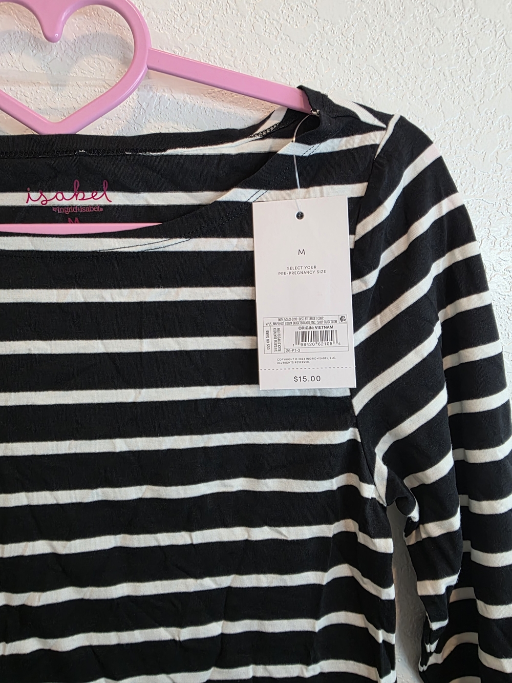 Black & White Striped Women’s Mid Long Sleeve Top